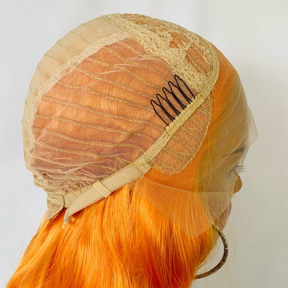 24” Beautiful Orange 13x2.5 Lace Front Premium Fiber Wig for Cosplay/Halloween… - Picture 9 of 15